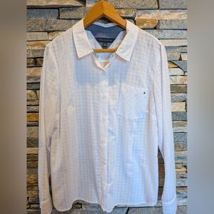 Tommy Hilfiger Women's's White Button Down Shirt, Size L